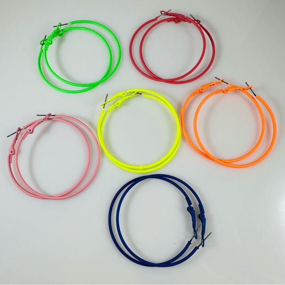 Large hope earring wardrobe is so many fun colors! NEW! - Picture 2 of 3